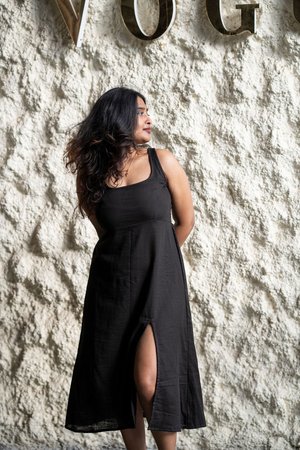 Disco Midi Slit Dress