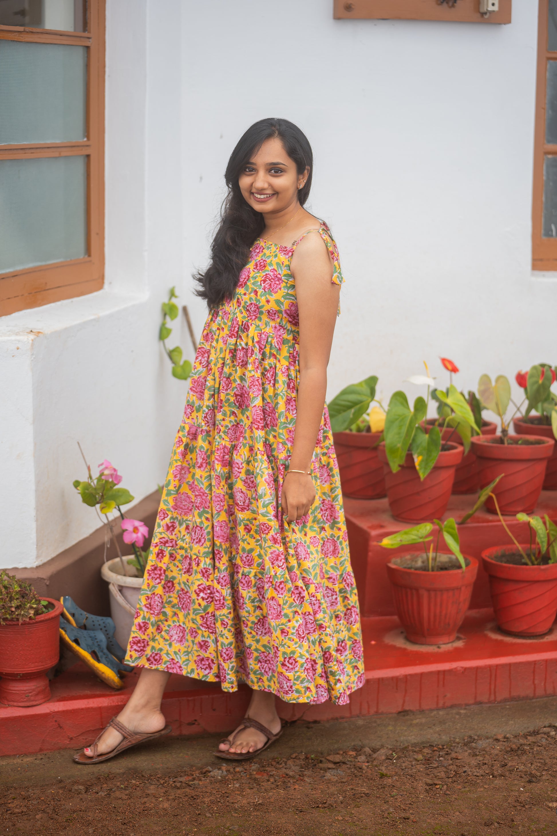 floral maxi dress