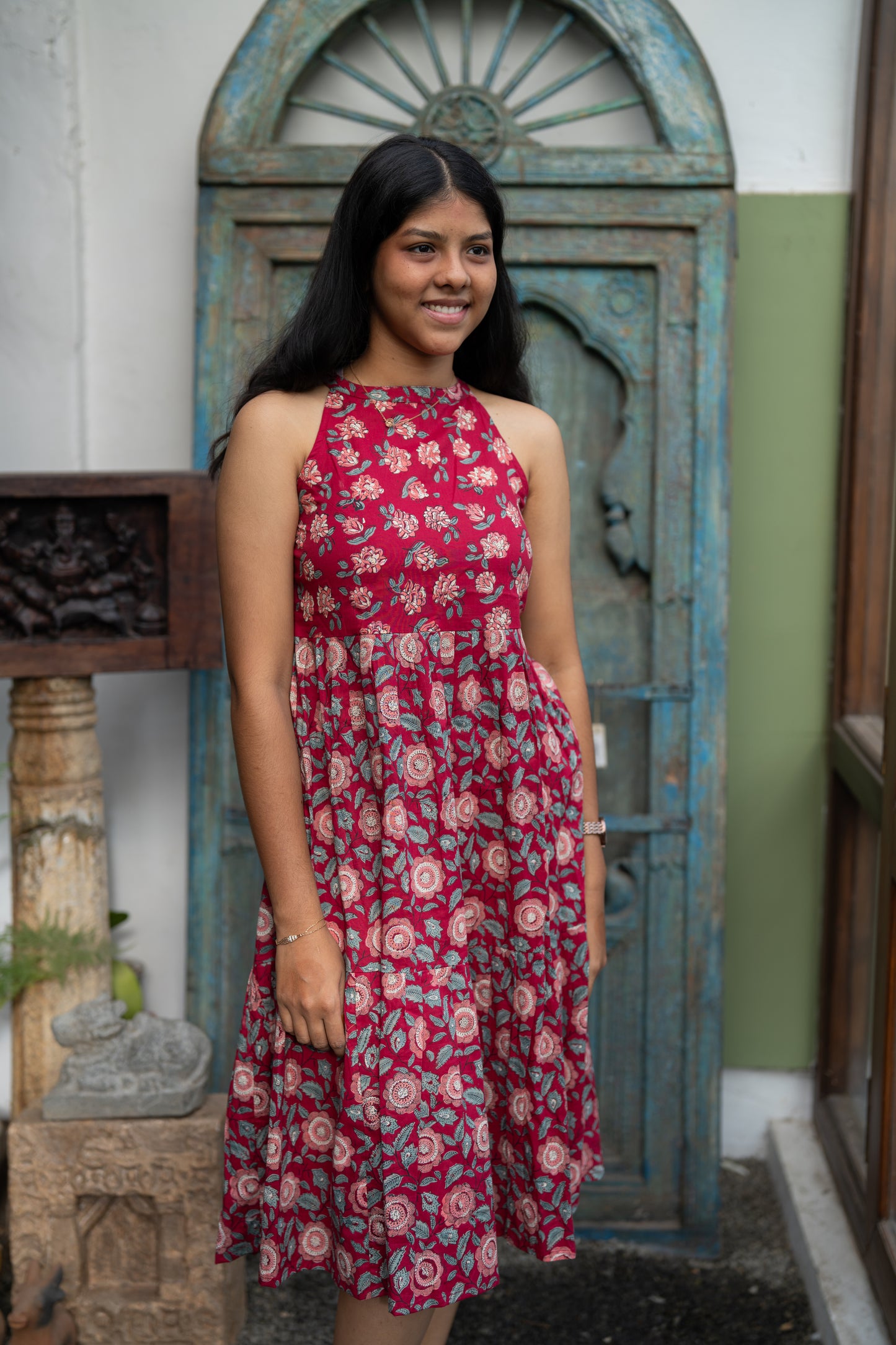 Kara Pori Halter Neck Dress