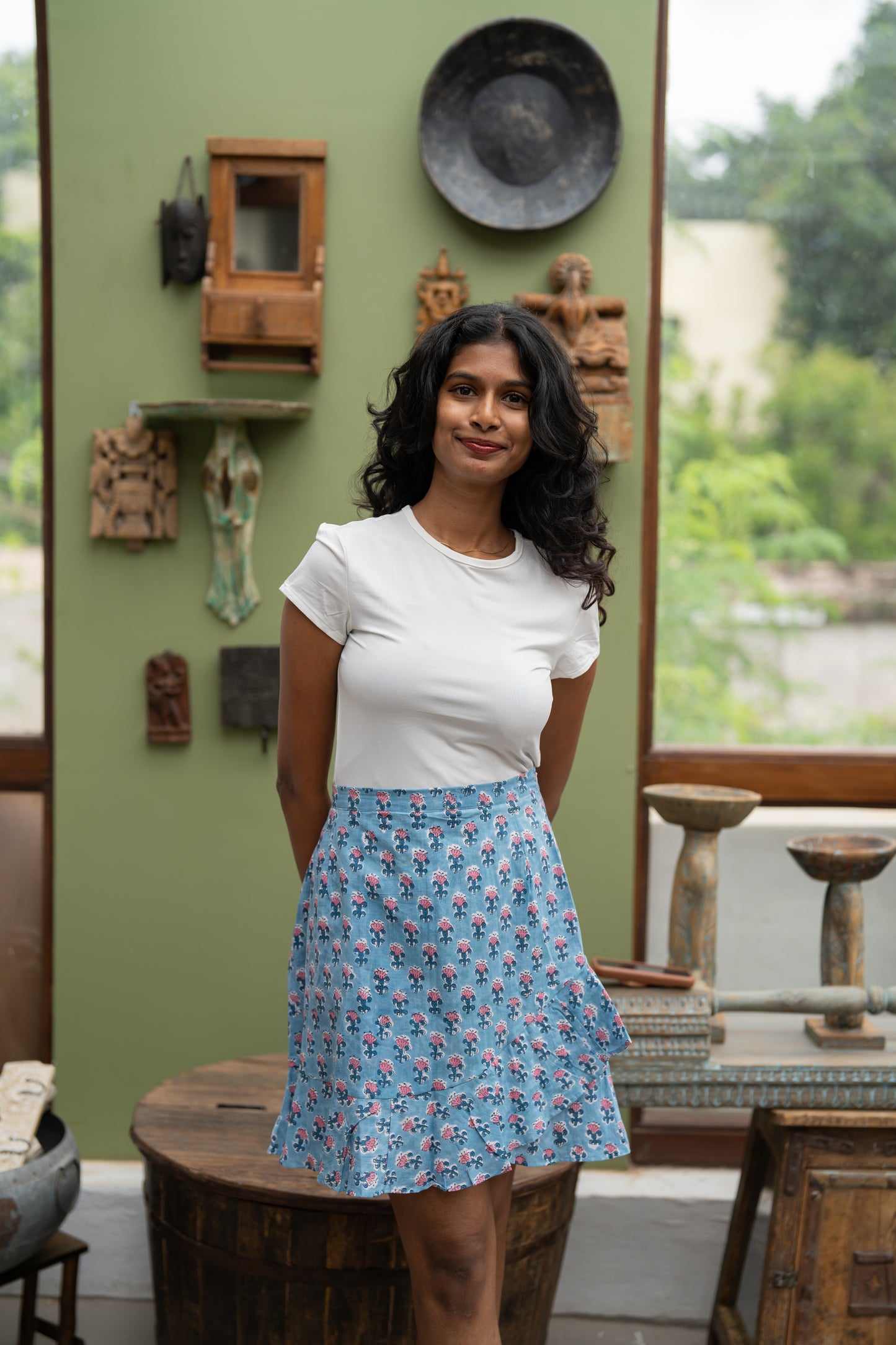 Lemon Tea Frilled Skort