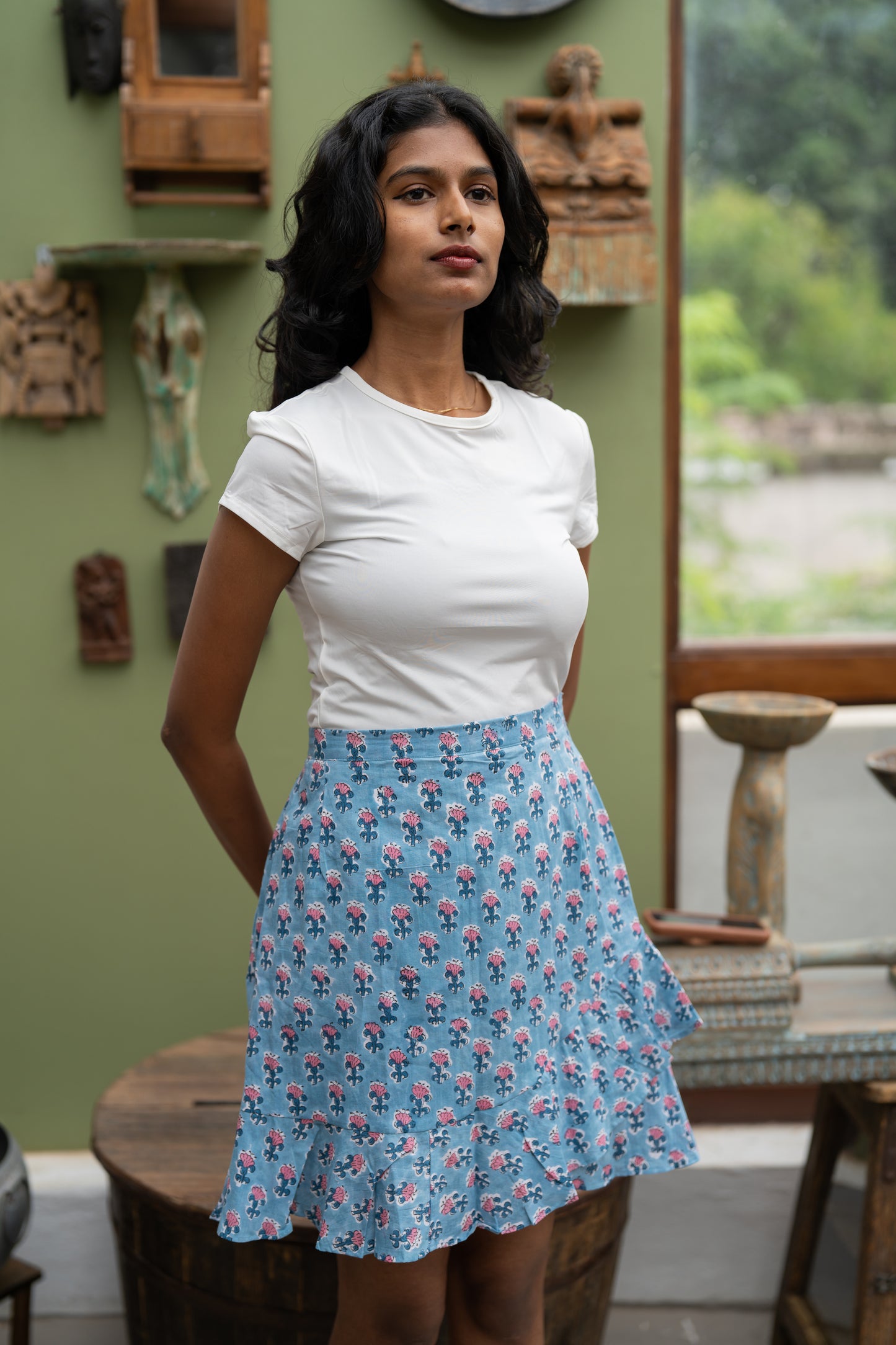 Lemon Tea Frilled Skort