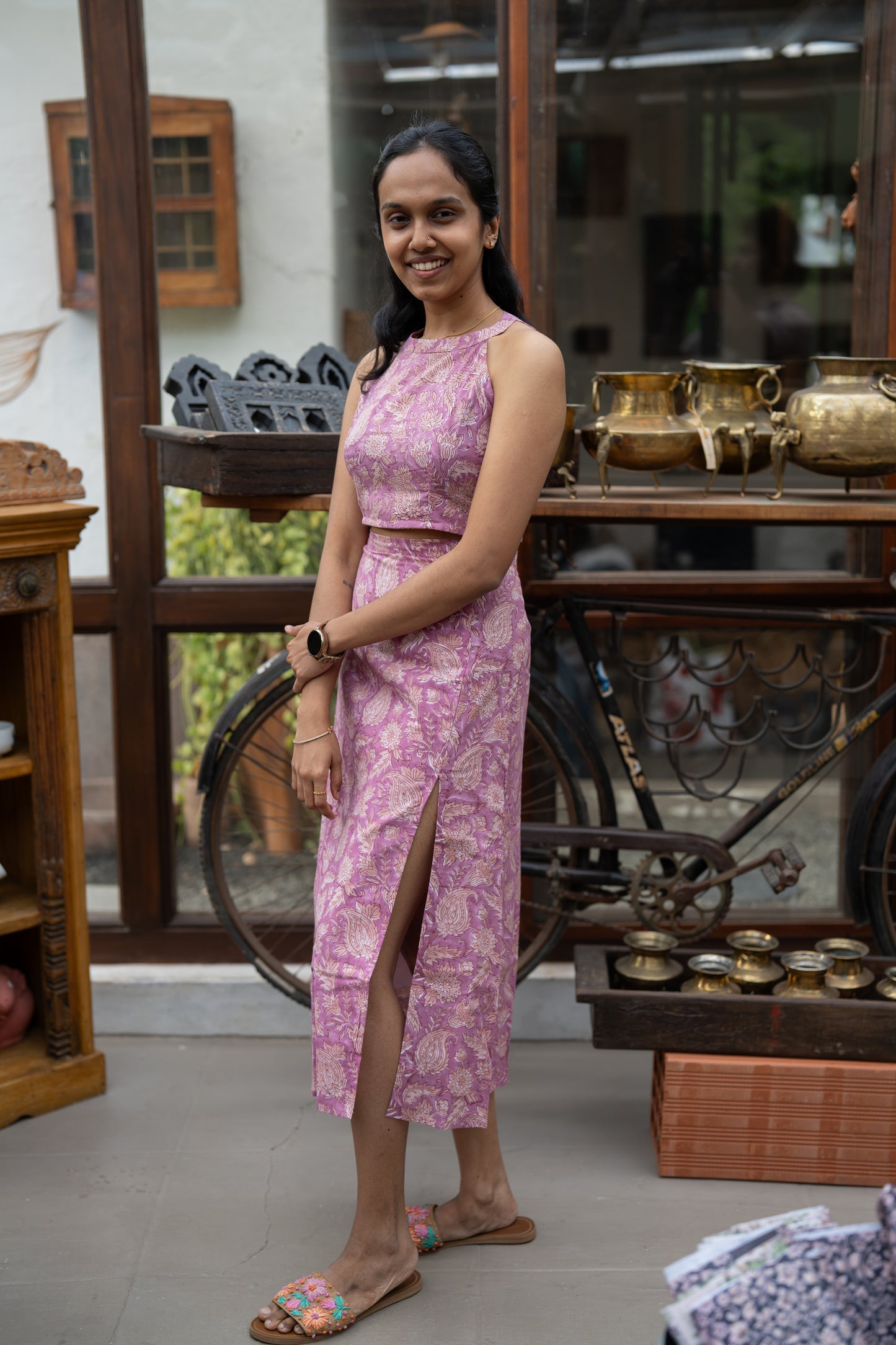 Mor Molaga Slit Skirt Co-ord Set