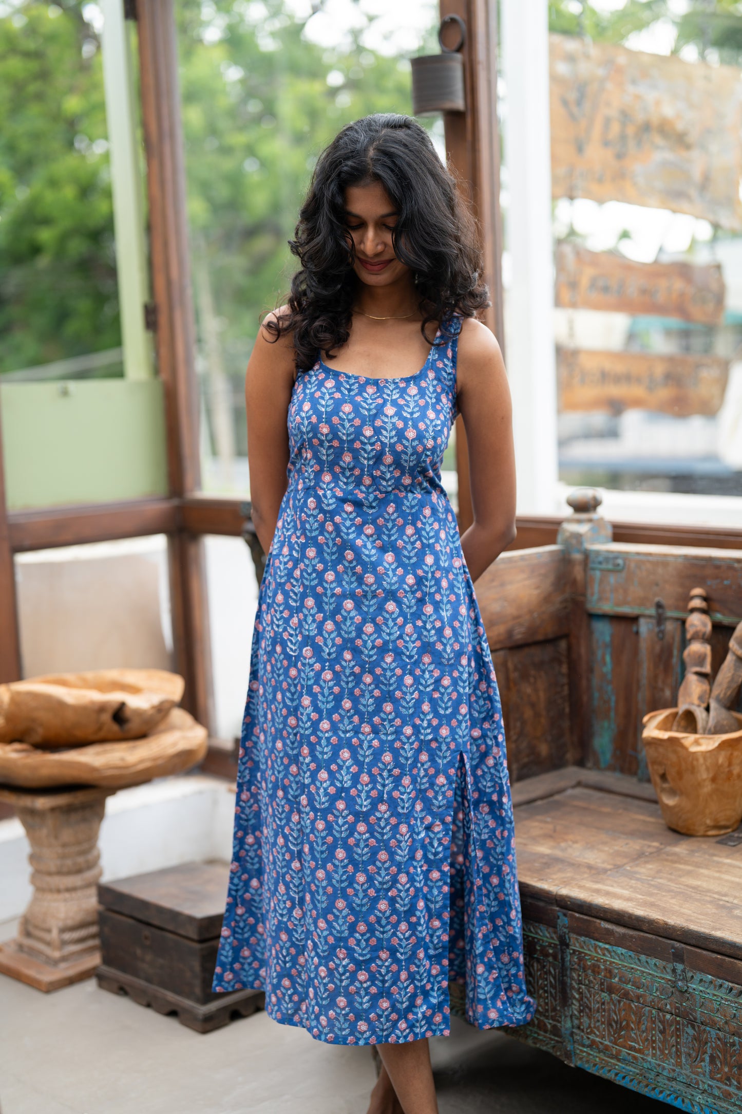 Orange Mittai Slit Dress