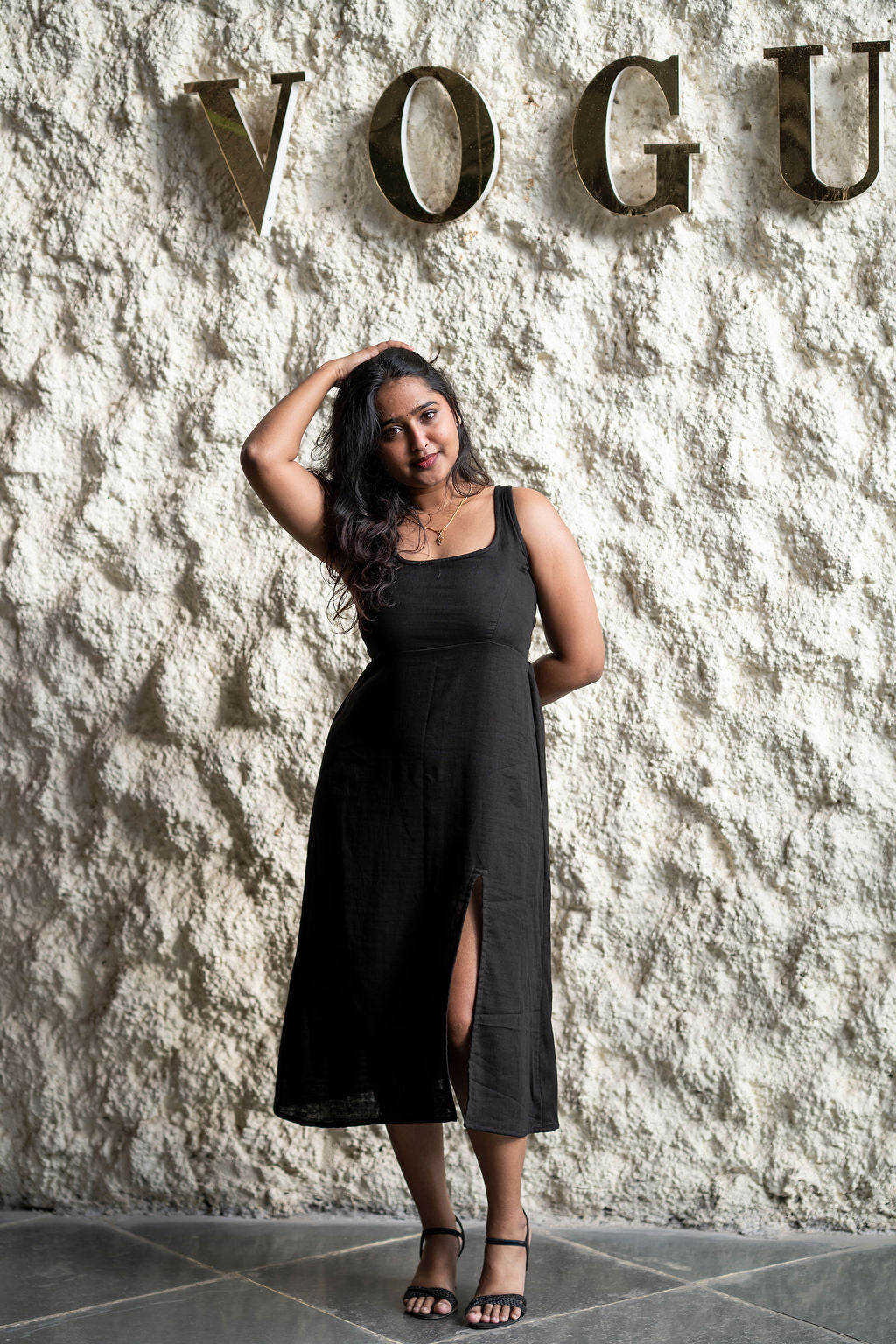 Disco Midi Slit Dress