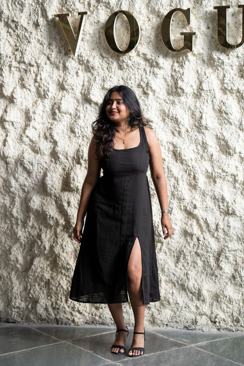 Disco Midi Slit Dress