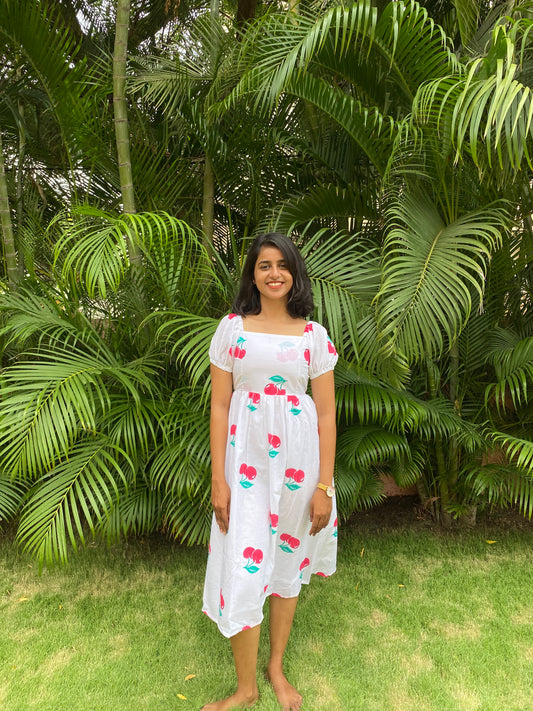 Cherry Styled Back Dress