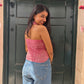 Center Shock Halter Neck Top