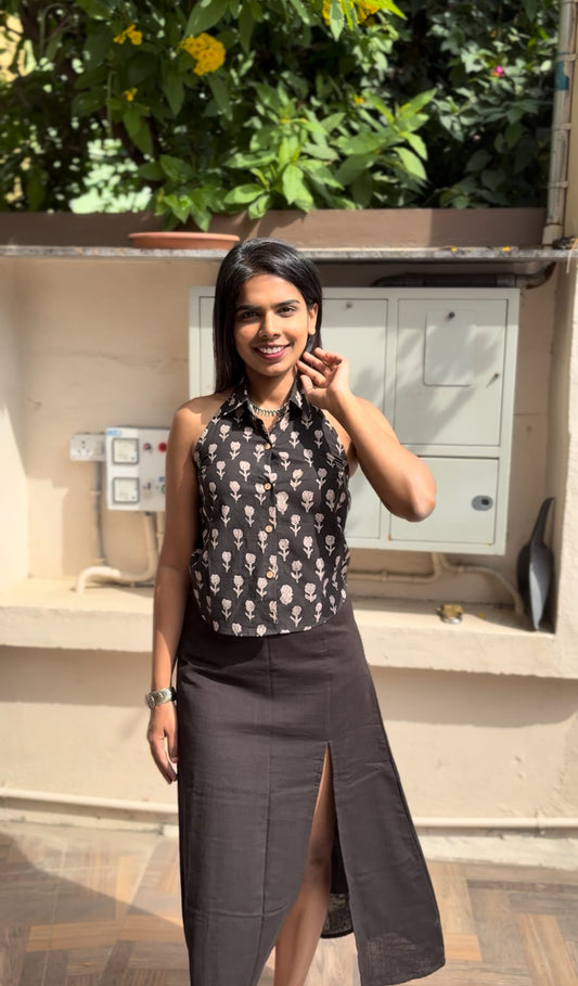 On The Rocks Slit Skirt Co-ord Set