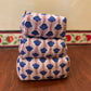 Handblock Quilted Travel Pouches- Set of 3