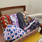 Handblock Quilted Travel Pouches- Set of 3