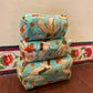 Handblock Quilted Travel Pouches- Set of 3