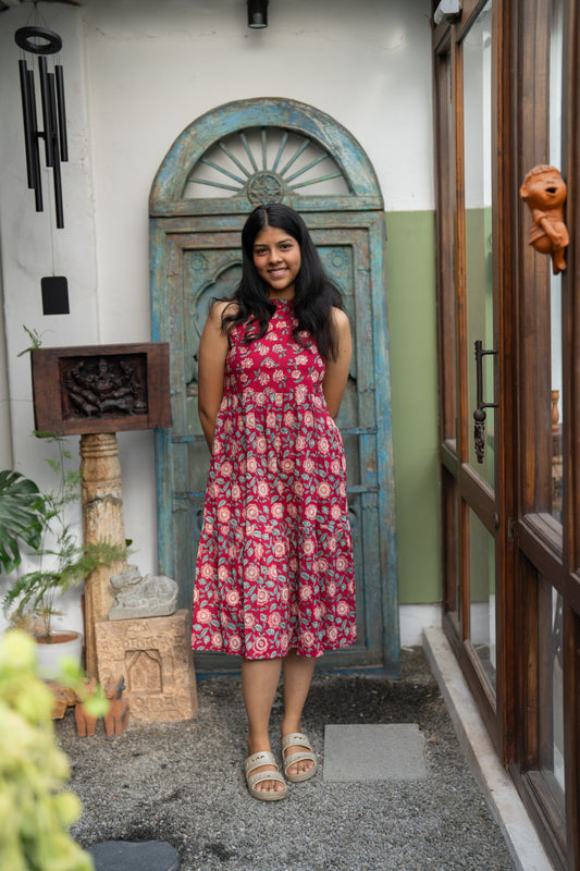 Kara Pori Halter Neck Dress