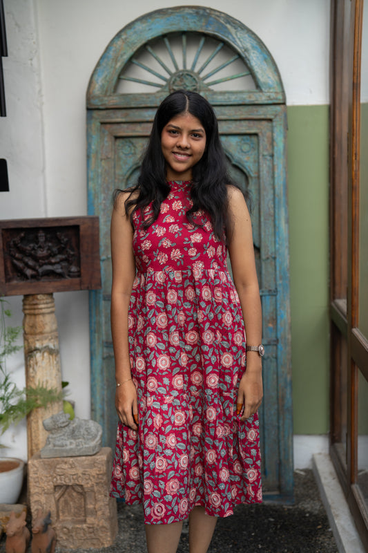Kara Pori Halter Neck Dress