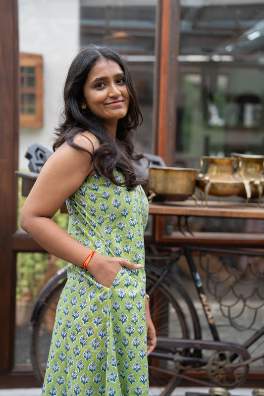 Kaccha Mango Bite A-Line Dress