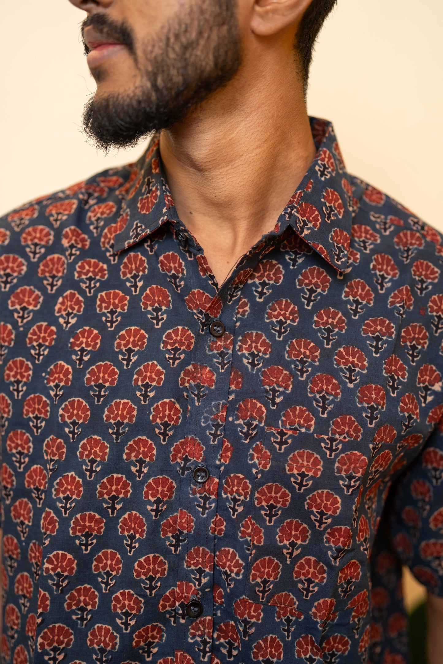 Thangam Handblock Men's Shirt