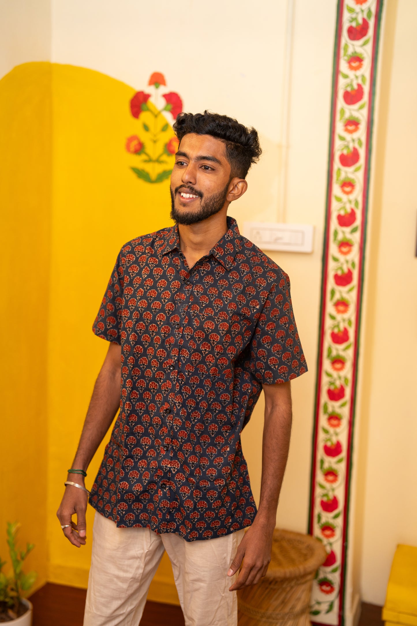 Thangam Handblock Men's Shirt